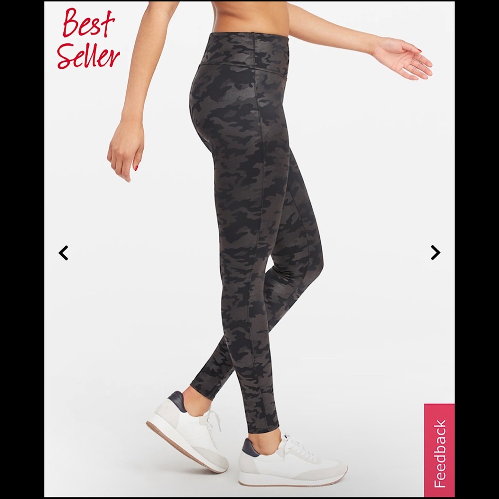SPANXS Faux Leather Camo Leggings - BRAND NEW, no tags